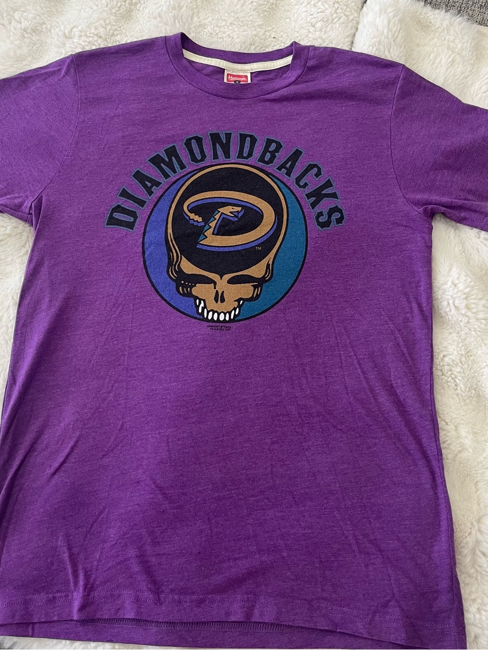 HOMAGE Purple Arizona Diamondbacks Logo Tee